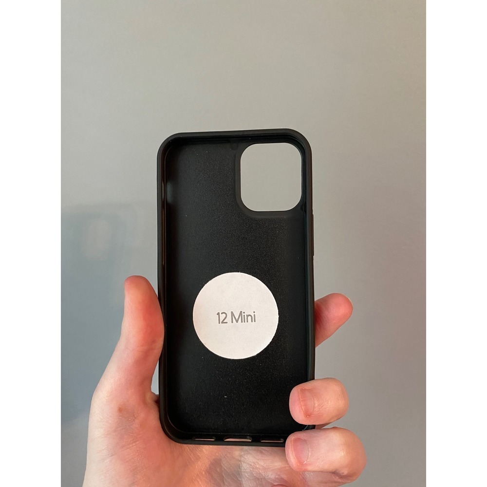 Phone Case iPhone 12 Mini Unisex Black White Cow Print Spotted Animal Pattern - Picture 5 of 5
